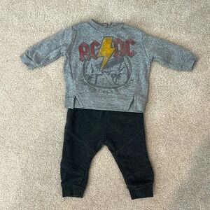 AC/DC sweat suit 0-3mo